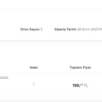 Ozdilekteyim.com Online Mağazada Tedarik Edilemeyen Ürün