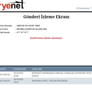 Kurye.net Teslim Edilemeyen Kargo
