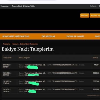 YeşilyurtGame Yeşilyurt A GB Satışı Yaptım Fakat 3 Gündür Paramı Yaptırmadılar