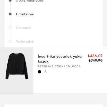 Mango Onlineda Sipariş Hatası