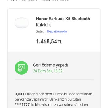 Hepsiburada Para İadesi Yapmıyor