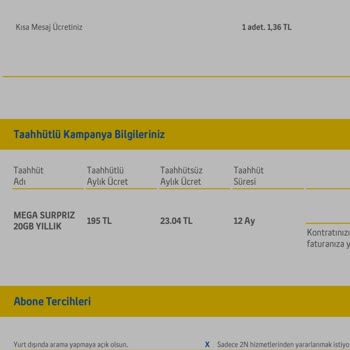 Turkcell 195 Lira Yerine 360 Lira Fatura Gönderdi.