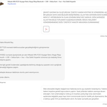 Hepsiburada İçerik Bilgisinin Sonradan Değiştirilmesi