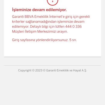 Garanti BBVA Emeklilik ve Hayat Garanti Bankası Müşteri Hizmetlerine Ulaşamadığım İçin Emeklilik İşlemlerimi Yapamıyorum