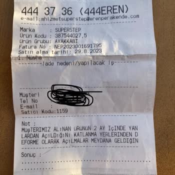 SuperStep Ayakkabı İadesi