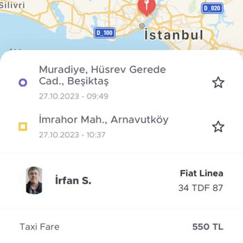 BiTaksi Şoför Sisteme Normal Fiyatı Yazıp, Benden Fazla Ücret Aldı.