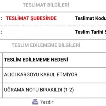 Aras Kargo Alıcı Kabul Etmedi Diye Yanlış Not Düşüyor