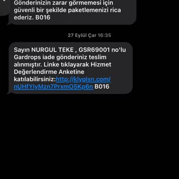 Gardrops Evden Teslim Ettiğim Ürünlerim Hakkında Bilgi Vermiyor