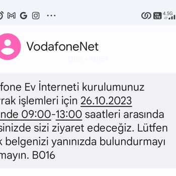 Vodafone Net İnternet Bağlantısı İçin Gelen Olmadı