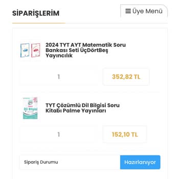 YKMkitap YKM Kitaptan Kitap Sipariş Ettim Fakat Hâlâ Hazırlanıyor Gözüküyor.