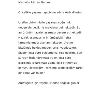 Vivense Sipariş Edilen Ürünün Hazırlanıp Kargoya Verilmemesi
