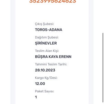 Şirinevler Aras Kargo, Kargoyu Getirmeden Teslim Edildi Yapıyor