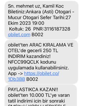 Kamil Koç Bilet Almak Hata