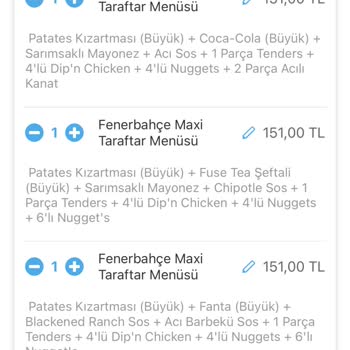 Popeyes Tıkla Gelsin Ürünler Eksik Geliyor
