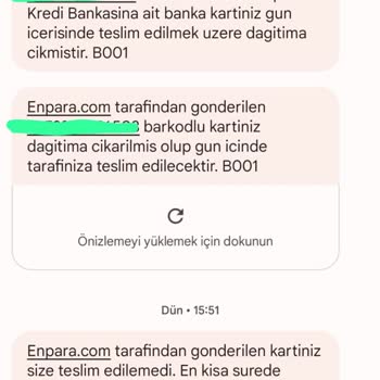 PTT Kargo İle Teslim Edilemeyen Enpara Ve Yapı Kredi Kart
