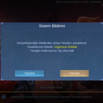 Mobile Legends Bang Bang Oyunu "uygunsuz Sohbet" Ban