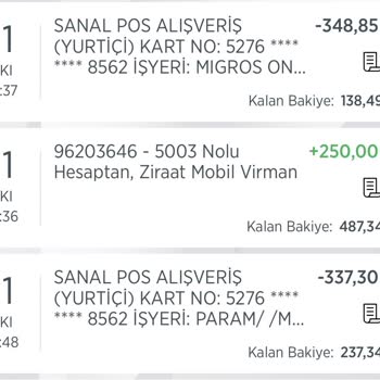 Migros Uygulamasındaki Param İade Edilmedi