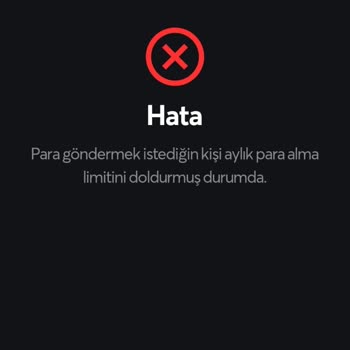 Papara Limit Hatası Veriyor