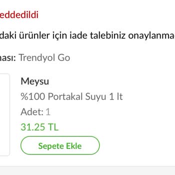 Hakmar Gıda Trendyol Market'ten Aldığım Meyve Suyu Çürük Ve Küf Kokuyor!