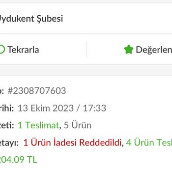 Hakmar Gıda Trendyol Market'ten Aldığım Meyve Suyu Çürük Ve Küf Kokuyor!