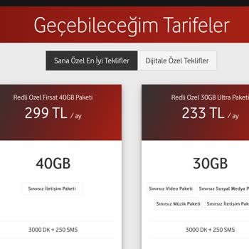 Vodafone Red Paket Dayatması