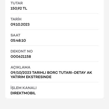 Akbank Ak Yatırım Borç Alacak Kesintisi