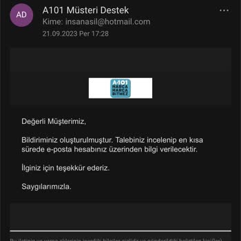 A101 Eksik Ürün Gönderdi