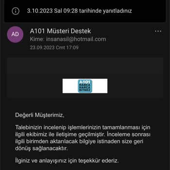 A101 Eksik Ürün Gönderdi