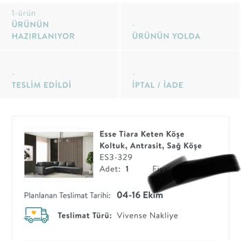 Vivense Teslimat Tarihi Gecikti Ve Bilgi Alamıyorum.