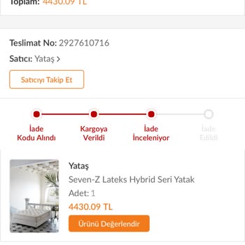 Trendyol, Yataş, Horoz Lojistik Yatak Siparişimi Çözmüyor
