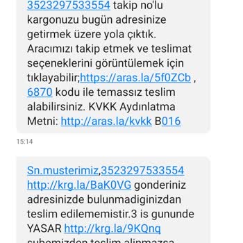 Aras Kargo Ürünümü Eve Teslim İstiyorum
