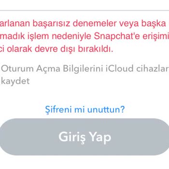 Snapchat Hesabıma Sadece Bu Telefonumla Giremiyorum