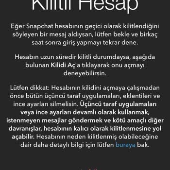 Snapchat Hesabıma Sadece Bu Telefonumla Giremiyorum