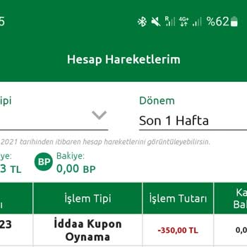 Bilyoner Oynadığım Kupon Sitede Gözükmüyor Ama Kupon Tutarı Hesaptan Çekilmiş