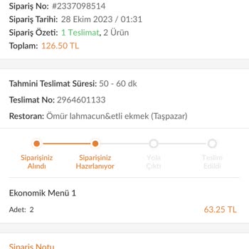 Trendyol Yemek Siparişi İptal Etmedi