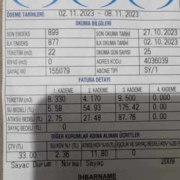 ABB - Ankara Büyükşehir Belediyesi Yüksek Su Faturası