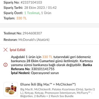 McDonald's Sürekli Sorun Olan Atatürk Şubesi