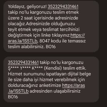Aras Kargo Teslim Edildi Diyor Fakat Bana Teslim Edilmedi