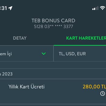 TEB Kredi Kartı Üyelik Aidatı