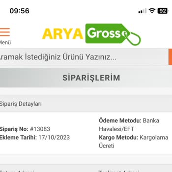 Arya Gross Havale Yaptım Ürünü Yollamadılar