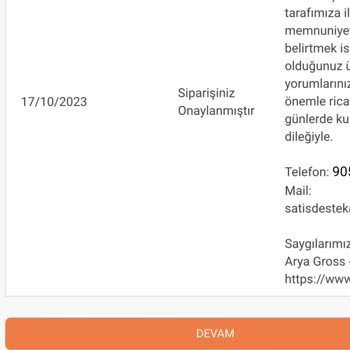 Arya Gross Havale Yaptım Ürünü Yollamadılar