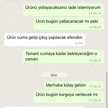 Arya Gross Havale Yaptım Ürünü Yollamadılar