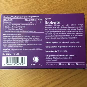 TAB İlaç Magnimore Plus 120