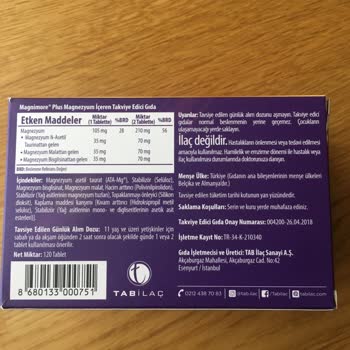 TAB İlaç Magnimore Plus 120