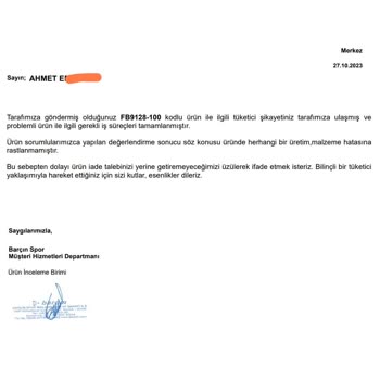 Barçın Spor Nike 1 Günlük Ayakkabı Yırtıldı