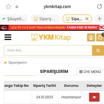 YKMkitap Kargo Hazırlanamadığı İçin Mağdurum