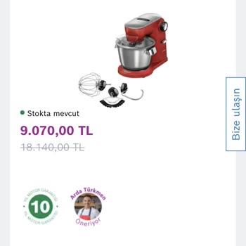 Bosch Mutfak Makinesi Da Şirketin Hatası