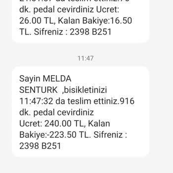 BİSİM (Akıllı Bisiklet Kiralama Sistemi) Bisiklet Kiralama İşlemi Hakkında Sorun