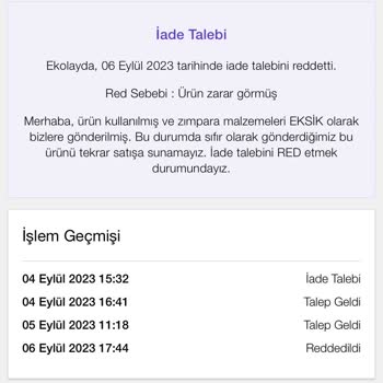 N11 İade Talebinde Problem