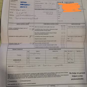 Samsung Smart LED TV Panel Arızası